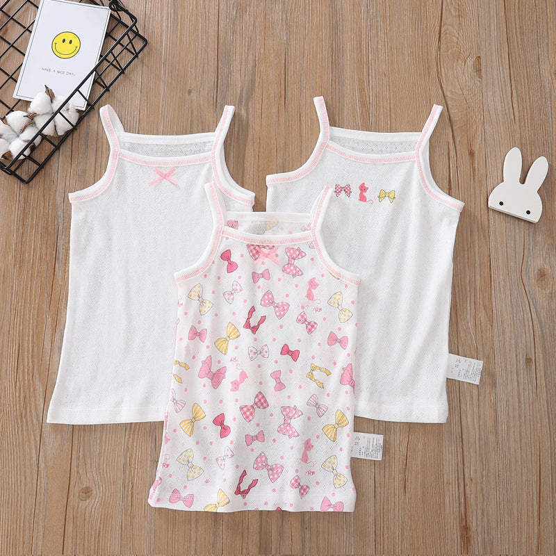 Cotton Stretch Tank Top for Girls - Summer Design