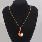 Cute Ladybug Pendant Necklace with Black Cat Charm