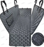 Dog Car Seat Cover, Waterproof Back Seat Hammock & Cargo Liner Protector with Mesh Window, Side Flaps, and Storage Pocket for Cars SUVs Trucks