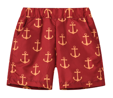 Children's Tropical Print Swim Trunks
