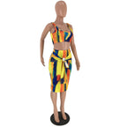 Tie-Dye Camisole and Midi Skirt Set