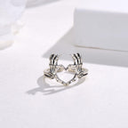 Skeleton Hands Heart Ring