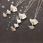 Mother and Baby Birds Necklace