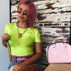 2020 Women's Fashion Crop Top Embroidered T-Shirt