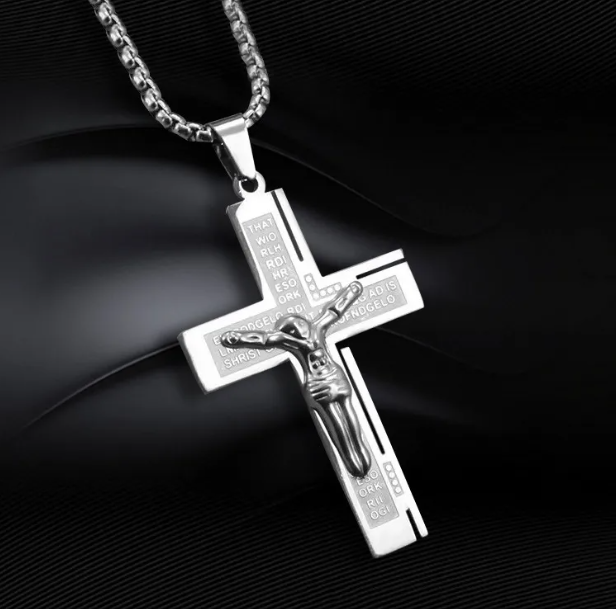 Titanium Steel Crucifix Necklace