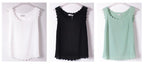 Scalloped Sleeveless Chiffon Camisole Top