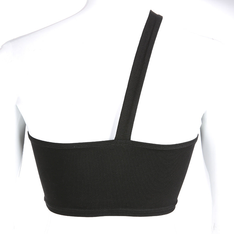 Asymmetric Hollow Out One-Shoulder Tank Top for Women