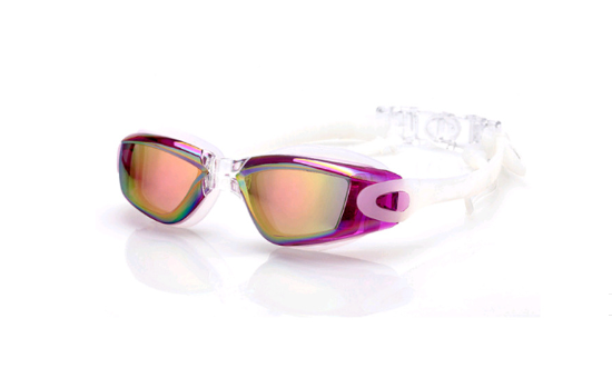 Unisex Anti-Fog Mirrored Swim Goggles with Earplugs