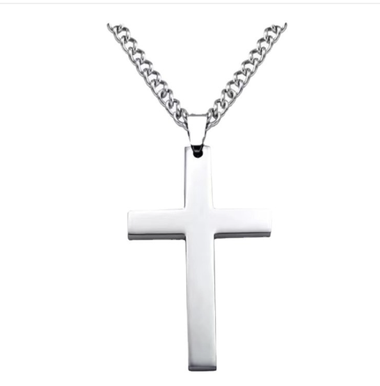 Minimalist Gold Cross Pendant Necklace for Men | Christian Jewelry