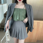 Spring Off-Shoulder Sleeveless Crop Top for Women