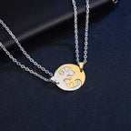 Yin Yang Dog Couple Necklace