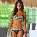 Bohemian Print Push-Up Bikini Set