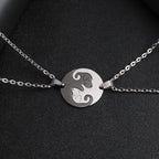 Yin Yang Dog Couple Necklace