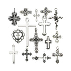 Vintage Silver Cross Pendant Charm