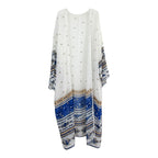 Plus Size Chiffon Print Beach Cover-Up Cardigan for Women