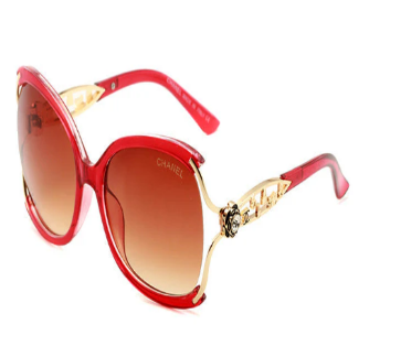 Oversized Butterfly Sunglasses with Chain Temples