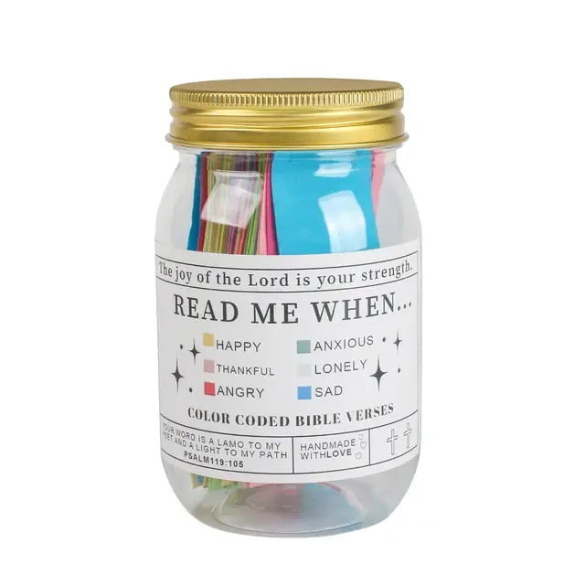 Bible Verse Jar Devon, Bible Verse Label Jar Ornament | Home Decor