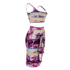 Tie-Dye Camisole and Midi Skirt Set