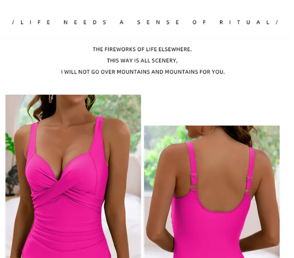 Ruched Push-Up One-Piece Swimsuit