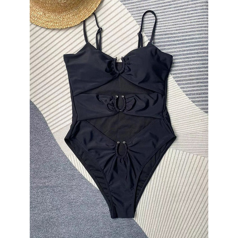 Cut-Out Ring One-Piece Swimsuit