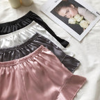 Summer Thin Imitation Satin Women's Three Point Shorts