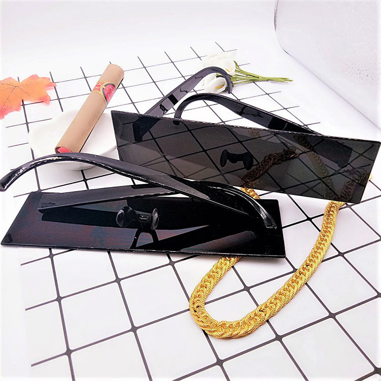 Rectangle Mosaic Reflective Sunglasses