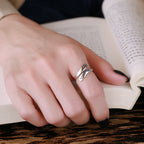 Hong Kong Style Silver Ring with Faith Cross