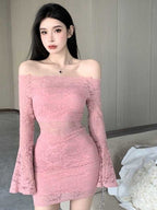 Bodycon Lace Dress with Spaghetti Straps