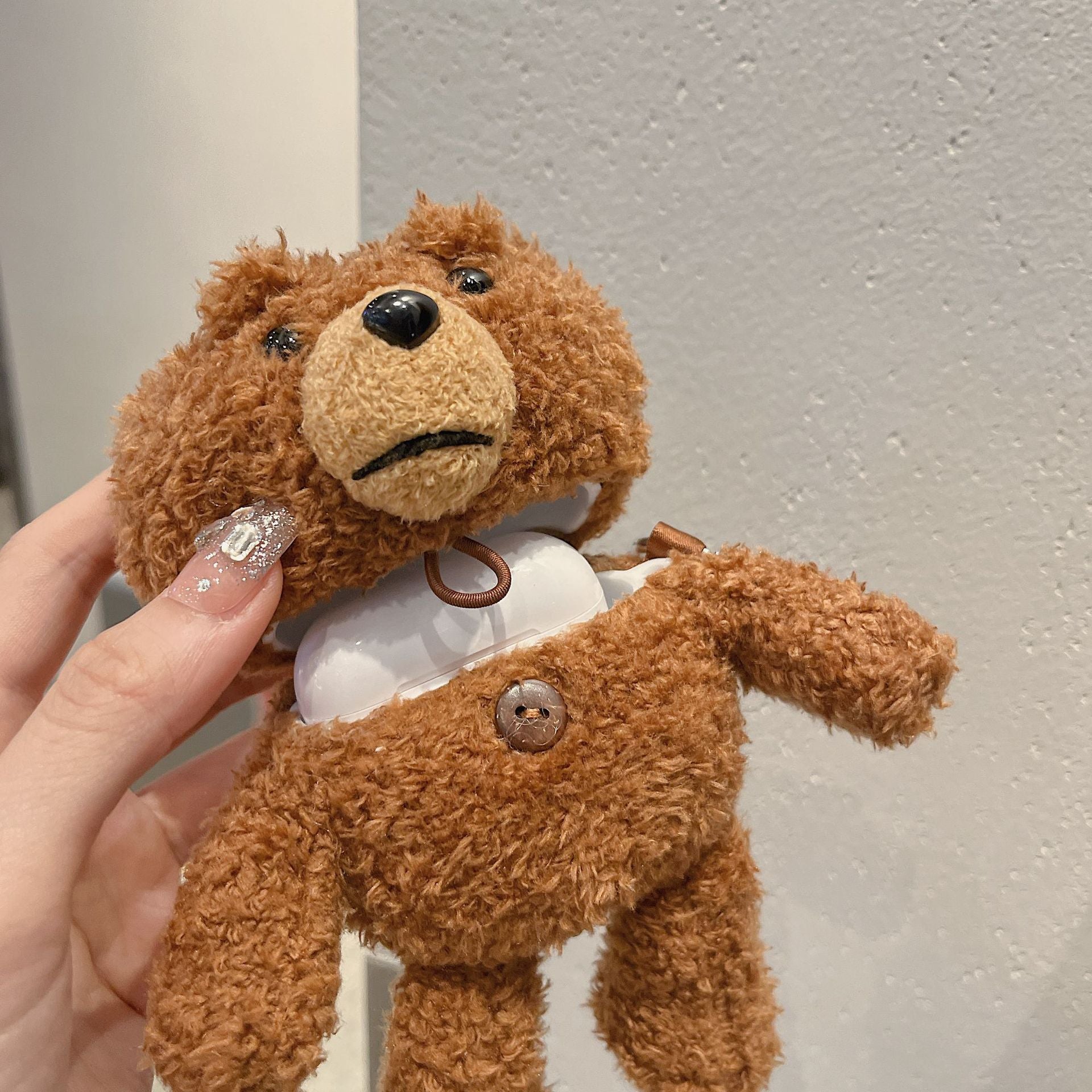 Plush Cartoon Teddy Bear AirPods Case for Apple 1/2