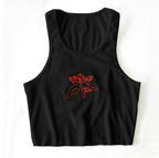 Satin Lace-Up Backless Crop Cami