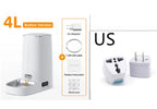 Automatic Pet Feeder 4L, Programmable Dry Food Dispenser with WiFi App Control, Stainless Steel Bowl & Desiccant for Cats and Dogs