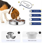 Stainless Steel Slow Feeder Dog Bowl, 8.6in Anti-Gulp Maze Feeding Dish for Dogs & Cats, Rust-Proof Bloat-Stop Puzzle Bowl