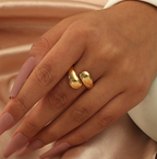 Adjustable Cross Ring in Korean Style
