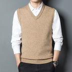 Men's V-Neck Knit Pullover Sweater