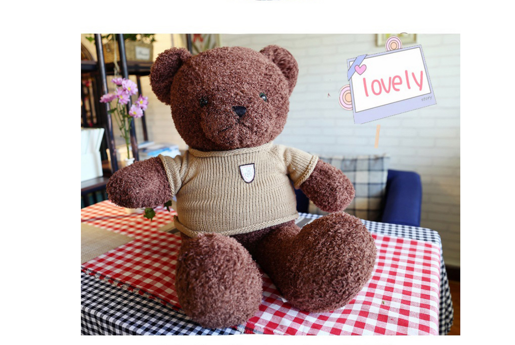 Sweater Teddy Bear Doll Plush Toy Bear Pillow Ragdoll | Home Decor