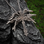 Winged Cross Pendant Necklace