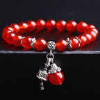 Red Agate Zodiac Charm Bracelet