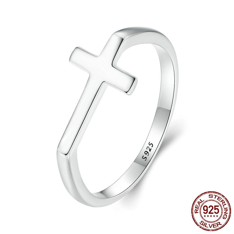 Minimalist Cross Ring