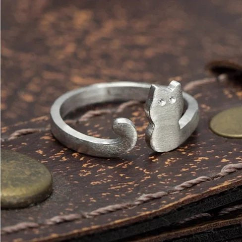 Cute Kitten Adjustable Ring