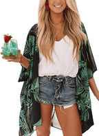 2020 Summer Fashion Print Kimono Beach Cover-Up