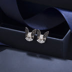 French Bulldog Rhinestone Stud Earrings
