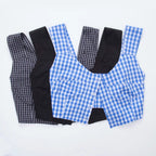 Plaid Crop Top Vest