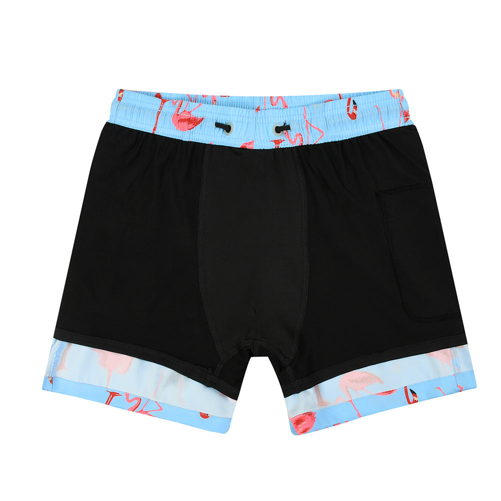 Men's Dual-Layer Quick-Dry Swim Trunks