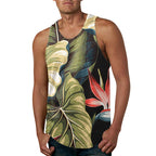 Men's Hawaiian Print Breathable Beach Tank Top