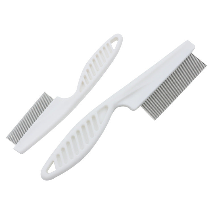 Stainless Steel Pet Flea Comb Fine Tooth Grooming Comb for Cats and Dogs Removes Fleas Lice Tangles Dander Small and Large Sizes