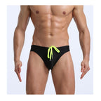 Men's Lace-Up Drawstring Swim Briefs