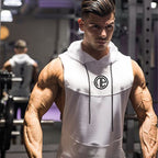 Men's Summer Muscle Brother Hooded Tank Top for Training