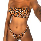 Checkerboard Print Bikini Set