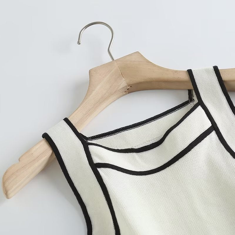 Women's Spring Fashion Striped Knitted Camisole Top