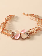 Floral Cat's Eye Stone Bracelet for Women